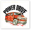 Power Drive : Car caricature