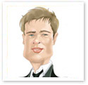 Brad Pitt : Caricature from photo