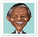 Nelson Mandela : Digital caricature