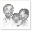 Sweet Memories : Family caricature