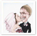 Happiest Day : Wedding caricature