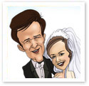 Wedding Doves : Wedding caricature