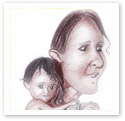 Motherhood : Family caricature